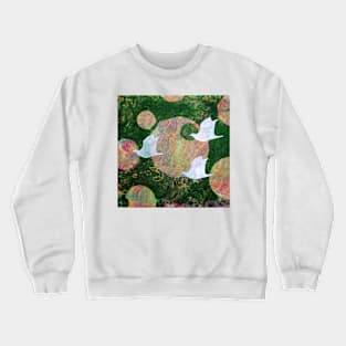 Three Cosmic Birds Digitally Altered Version of Original Work 11 Crewneck Sweatshirt